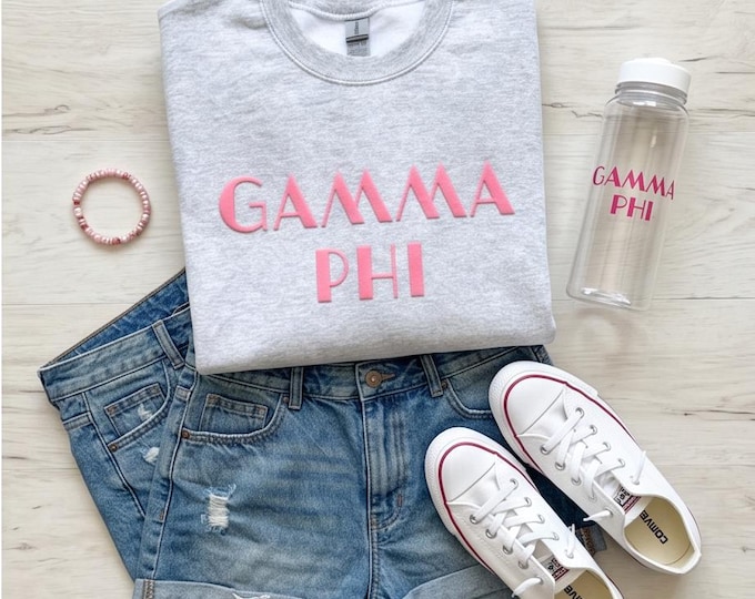 Licensed Sorority Puff Lettering Sweatshirt