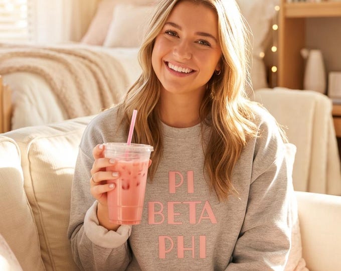 Licensed Sorority Puff Lettering Sweatshirt