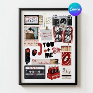 Modèle d&#39;affiche d&#39;art allumettes modifiable : souvenir personnalisé (téléchargement numérique)