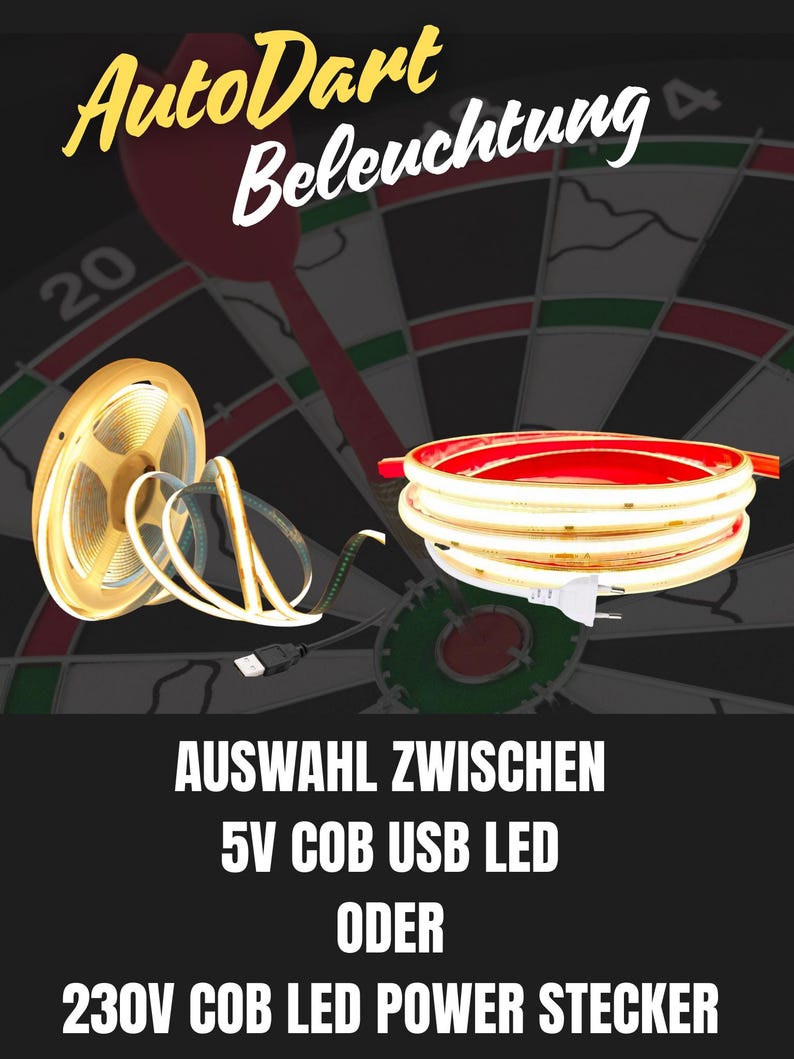 Autodarts komplett set | Komplett system | Ljusring | inkl. OV9732-kameror och alla kablar | Winmau | Dartring | Väggfäste | Ståldart bild 3