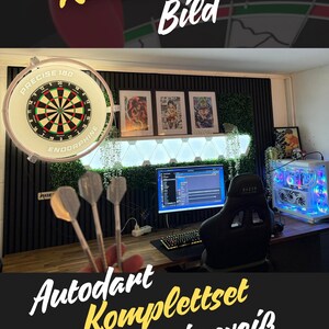 Autodarts komplett set | Komplett system | Ljusring | inkl. OV9732-kameror och alla kablar | Winmau | Dartring | Väggfäste | Ståldart bild 8
