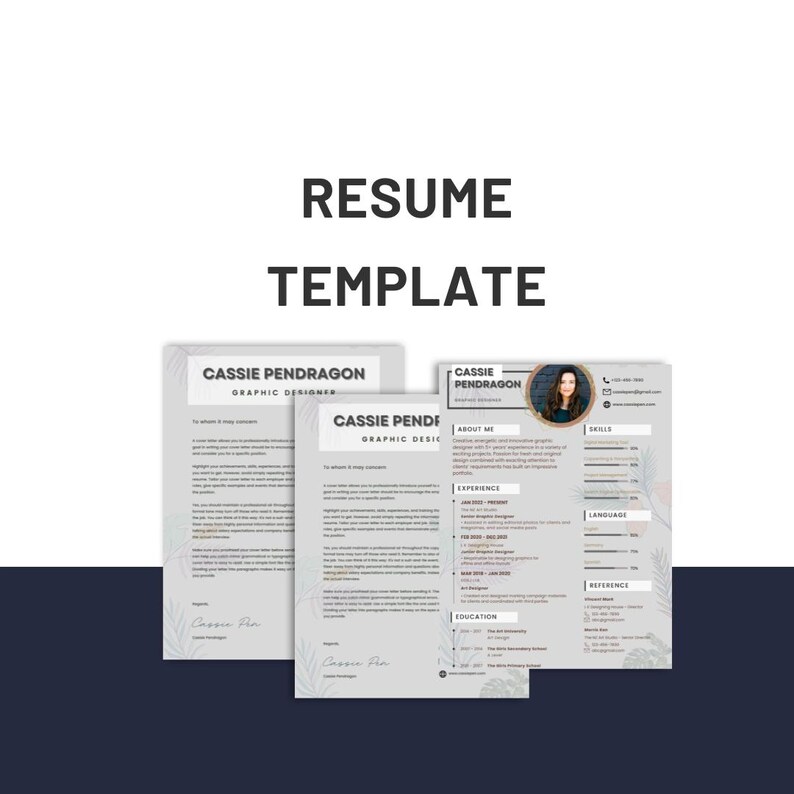 Modern Resume Template for Word - Il 794xN.7098145219 J5lu