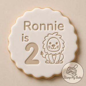 Personalised Cookie Stamp, Custom Fondant Embosser, Baking Tool, Fits M&S cookies, Cookie Cutter bild 12