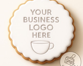 Custom Business Logo Cookie Stamp • Personalized Fondant Embosser