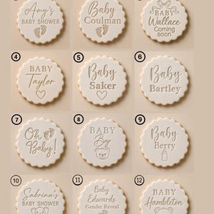 Personalised Cookie Stamp, Custom Fondant Embosser, Baking Tool, Fits M&S cookies, Cookie Cutter bild 5