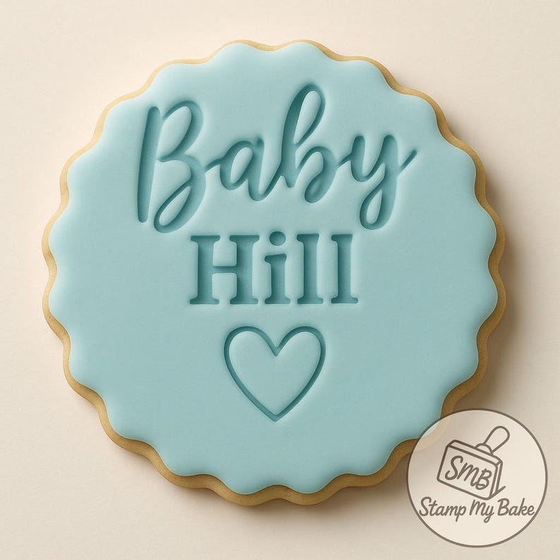 Personalised Cookie Stamp, Custom Fondant Embosser, Baking Tool, Fits M&S cookies, Cookie Cutter bild 13