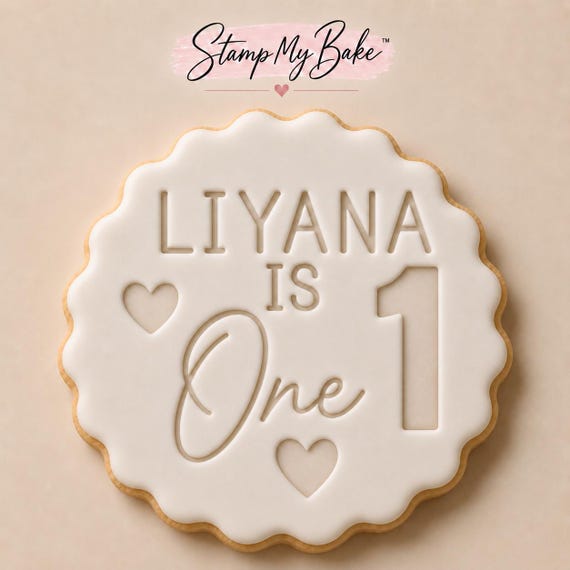 Personalised Birthday Cookie Stamp | Custom Name Fondant Stamp
