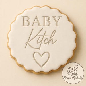 Personalised Cookie Stamp, Custom Fondant Embosser, Baking Tool, Fits M&S cookies, Cookie Cutter bild 14