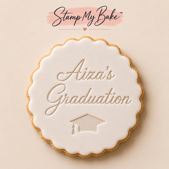 Custom Graduation Fondant Stamp | Embosser for Cookies, Biscuits, Class of 2026