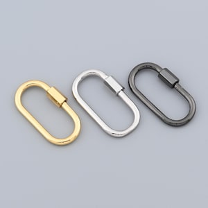 Luxus 18K Gold Füllte Oval Schraubverschluss für DIY Schmuck, Charm Halter und Anhänger Kette 13.8 x 25 mm
