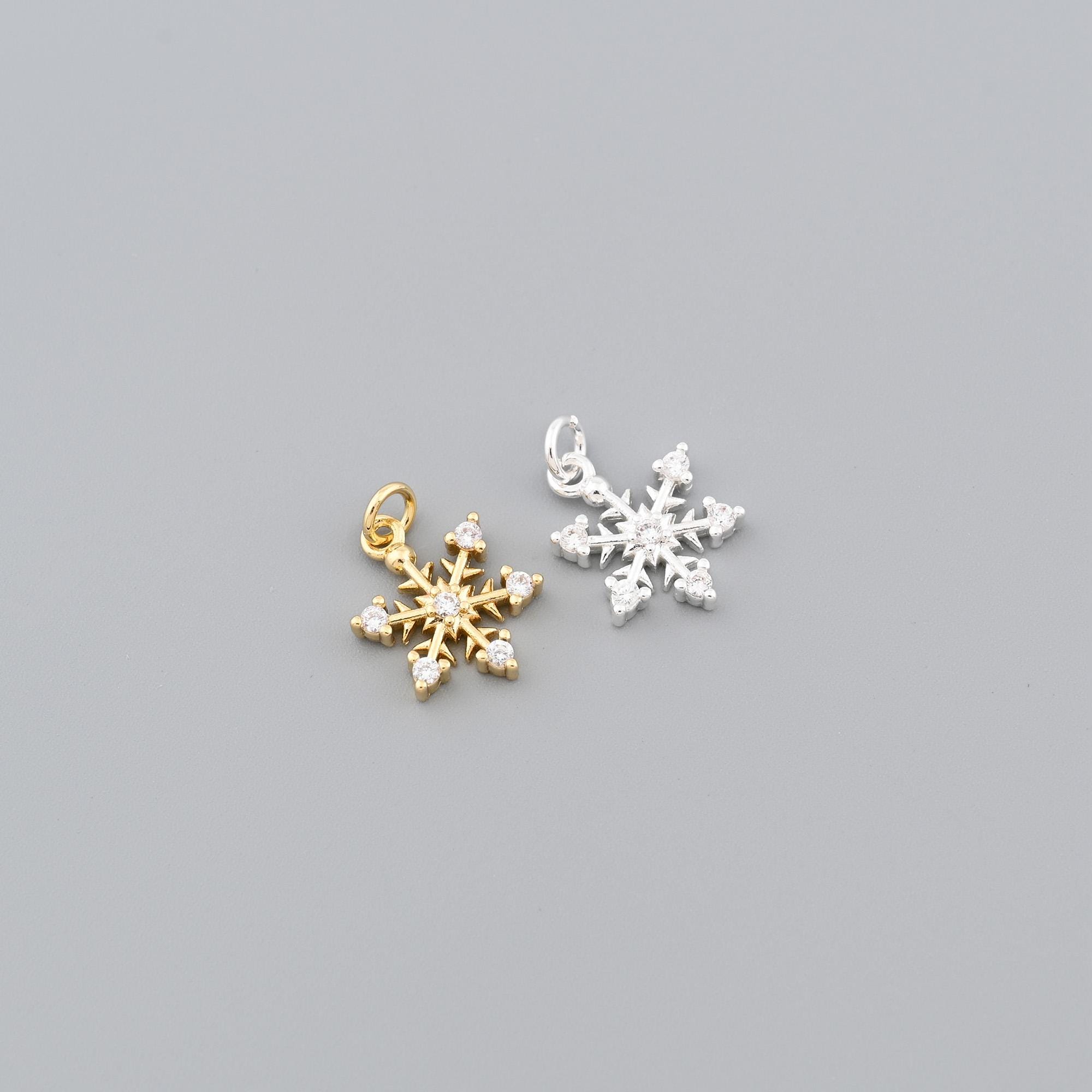 Collana Fiocco Di Neve In Similoro 18K Con Zirconi Cubici – SdinaFashion&Jewellery