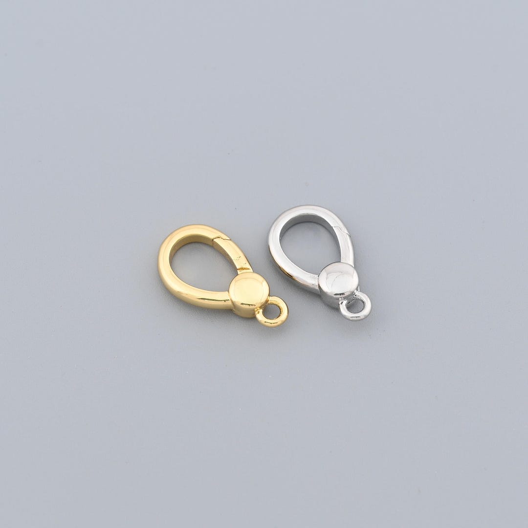 Elegant 18K Gold Filled Teardrop Clasp With Loop for Handmade Chain ...