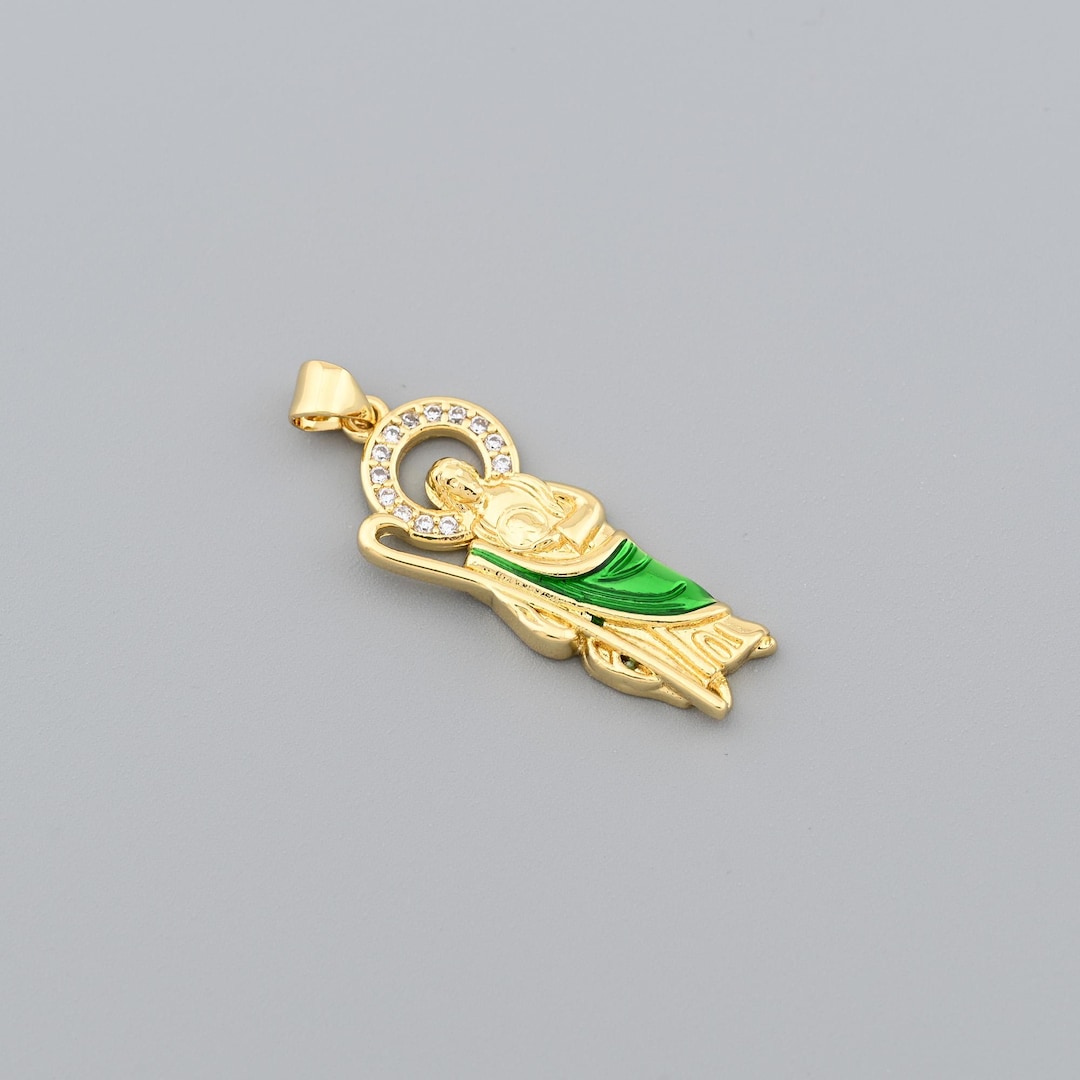 Elegant 18K Gold Filled St Jude Medal Pendant Catholic Jewelry With ...