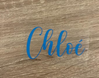 Iron-on first name, personalized flex for fabrics