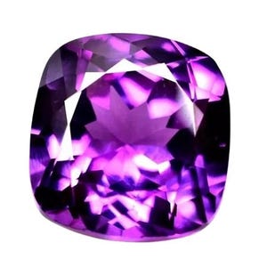 10.10 Ct AAA Natural Purple Sapphire Cushion Fine Cut Certified Loose Gemstone - 12x12x8 mm for jewelry making