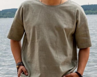 Oversized Linen T-Shirt: Swedish Minimalist Boho Style