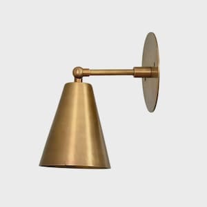 Mid Century Modern Wall Sconce | Articulated 1 Arm Light Fixture | Hardwired Bedside Wall Lamp | Handmade Minimalist Lighting