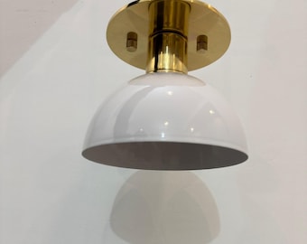 Mid Century Modern Flush Mount Ceiling Light: Handmade Brass Wall Light | vintage wall sconce | unique wall sconce | plug in wall sconce