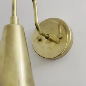 Mid-Century Modern Antique Brass Italian Wall Sconce | Cone Wall Sconce Light | Wall Light Fixture | Brass Wall Sconce Light | Light Fixture