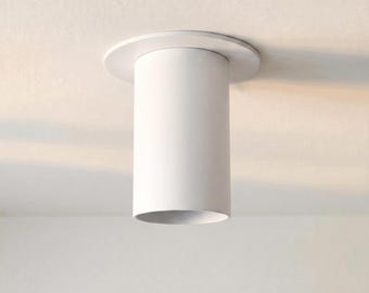 Mid Century Modern Brass Ceiling Spot Light | Directional Flush Mount Fixture