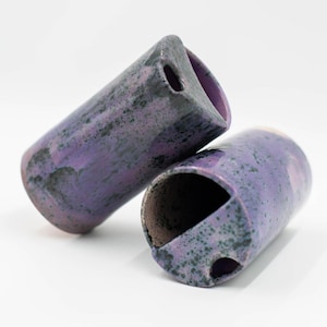 Handmade Ceramic Mug – Unique Purple Pottery Cup, Rustic Coffee or Tea Cup, Artisan Ceramic Drinkware Gift for Him or Her
