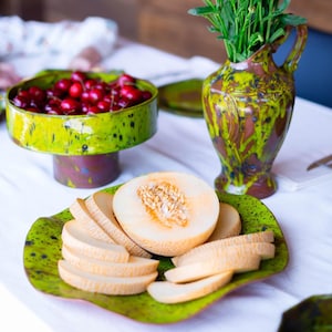Rustic Large Ceramic Serving Platter – Handmade Stoneware Plate, Appetizer, Dessert, Charcuterie Tray, Farmhouse Kitchen Decor
