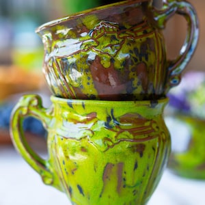 Couple coffee mugs / Anniversary mug set /  His and hers mugs / Artisan Pottery Cup for Couples / Wedding gift mug