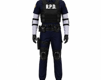 Leon Kennedy RPD Costume Set – Resident Evil Inspired Uniform Outfit – Tactical Cosplay Costume