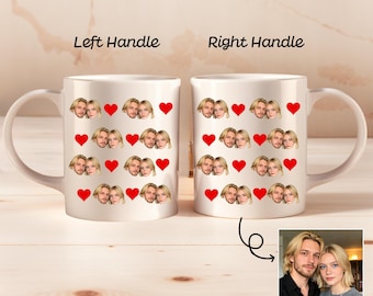 Tazza personalizzata con faccina da bambino, tazza con foto di coppia personalizzata, regalo di San Valentino per lui e lei, tazza con foto di bambino, regalo per mamma e papà, regali per fidanzato