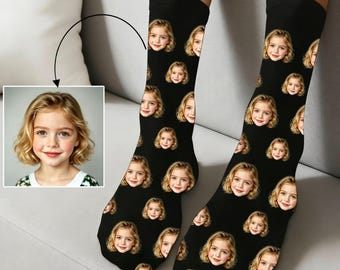 Meias divertidas personalizadas com foto, meias com rosto personalizado, meias originais com rosto estampado, meias divertidas personalizadas para ele e para ela.