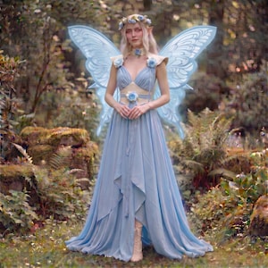 chiffon dress beautiful Long Sleeve Gown by Cinderella Divine CD243 Fleur Of Dreams Floral inventory_tier:3 Quantity:100 Soft pleated luminescent chiffon