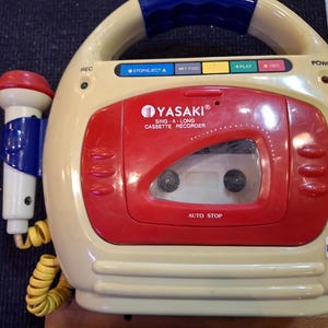 Vintage Tape recorder with a microphone for a child [INS10682]