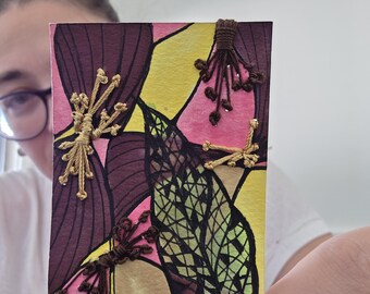 Rayon Bloom - Whisper of Petals - Aceo Original Watercolor Card