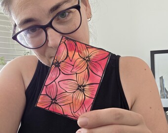 Sunset Petal Bloom ACEO – Hand‑Drawn Floral Miniature Painting