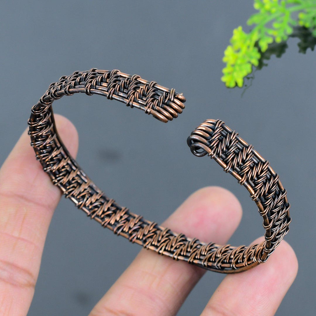 Wire Bangle Types Adjustable Copper Wire Wrapped Bangle: Dainty Jewelry Gift - Etsy
