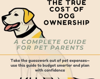 Dog Budget Planner: Puppy & Pet Cost Workbook (Digital Download)