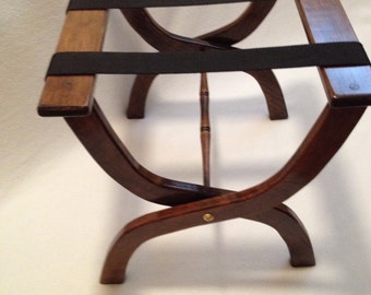 Guest Room Luggage Rack, Hardwood, Choice of Webbing