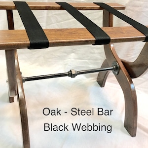Guest Room Luggage Rack, Hardwood, Choice of Webbing, FREE SHIPPING