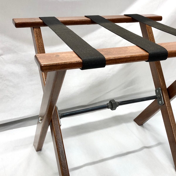 Guest Room Luggage Rack, Poplar Wood, Choice of Webbing, FREE SHIPPING