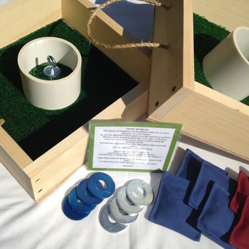 OHIO WASHER Horseshoes Pitching/toss Game 1 HOLE Slant Top Etsy