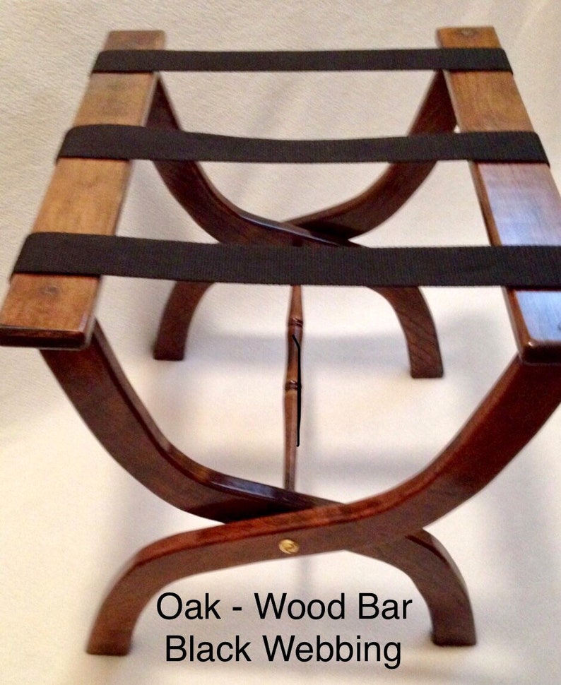 Guest Room Luggage Rack Hardwood Choice of bing FREE Etsy