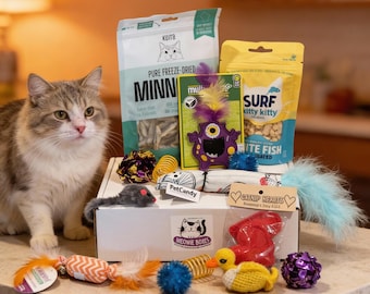 Meowie Box Cat Toy & Treat Gift Set – Supports Animal Welfare