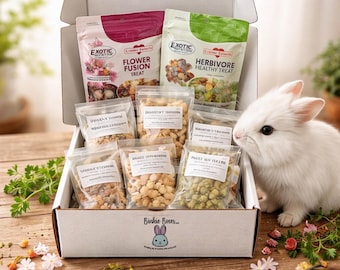 Rabbit Treat Sampler—Bunny Treat Variety Box, Discover New Favorites—Gives Back to Rescue Bunnies
