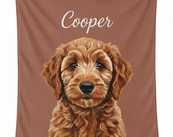 Personalisierte Haustier Decke mit Haustier Foto + Name Personalisierte Hunde Portrait Decke Personalisierte Hundedecke Katzen Bild Decke Haustier Foto Hund Dad Geschenk