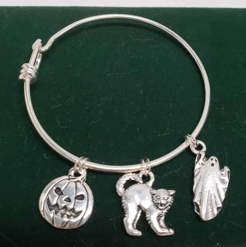 Halloween Charms Silver Bracelet