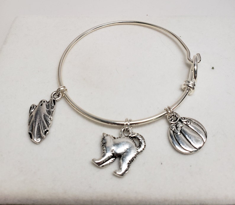 Halloween Charms Silver Bracelet