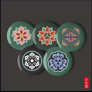 Gyeongbokgung Dancheong Korean Traditional Pattern Pin Badge set – Korean Cultural Heritage Souvenir