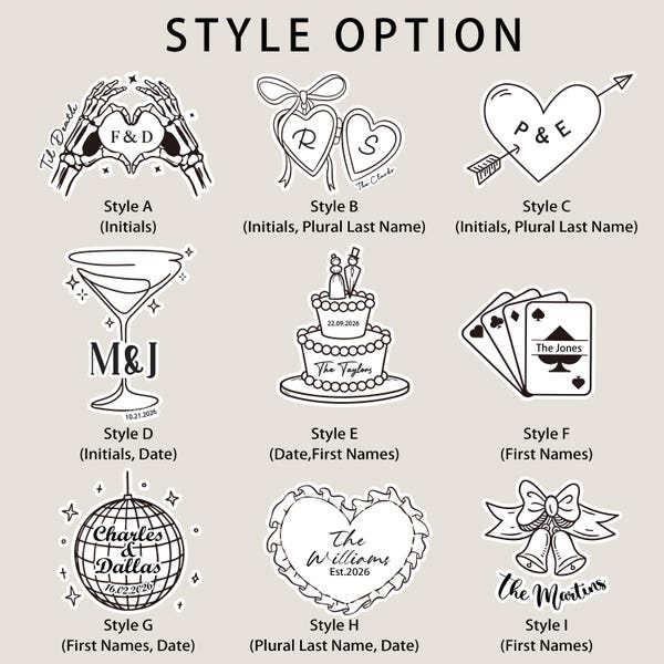 Custom Wedding Temporary Tattoos, Whimsical Bride Groom Designs, Custom Party Favors