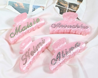 Custom Rhinestone Name Hair Claw Clips,Custom Name Hair Accessory,Princess's gift,Gift for sister,Personalized Clips for Hair