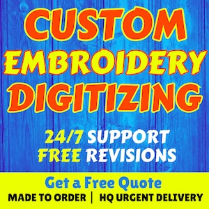 Digitaliseringstjänst för anpassade broderier: Logotyp till stygnfil (DST, PES, EXP...)